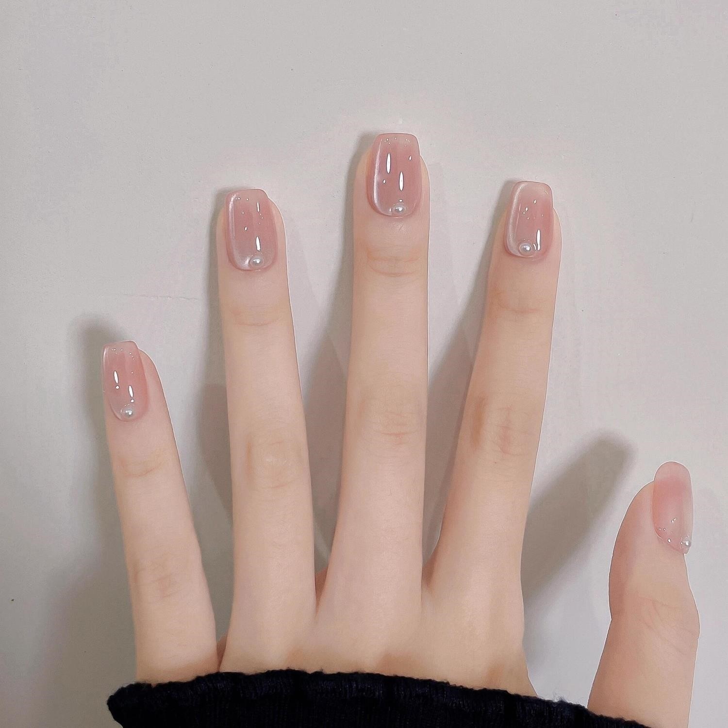 裸色玻璃珠纯手工穿戴甲高级感爆闪草莓晶石猫眼穿戴甲美甲,彩妆/香水/美妆工具,穿戴甲/甲片,淘宝优惠券,粉丝福利购,淘宝优惠卷