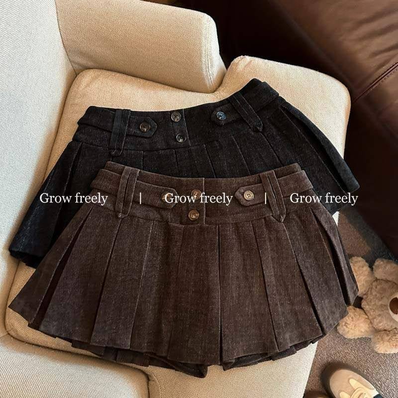 复古高腰百褶半身裙女A字短裙2026秋冬新款学院风减龄防走光裙子,女装/女士精品,半身裙,淘宝优惠券,粉丝福利购,淘宝优惠卷