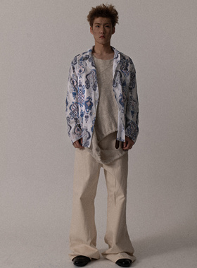 Ouc Fii 2024 “poinciana”shirt凤凰花图腾亚麻衬衫