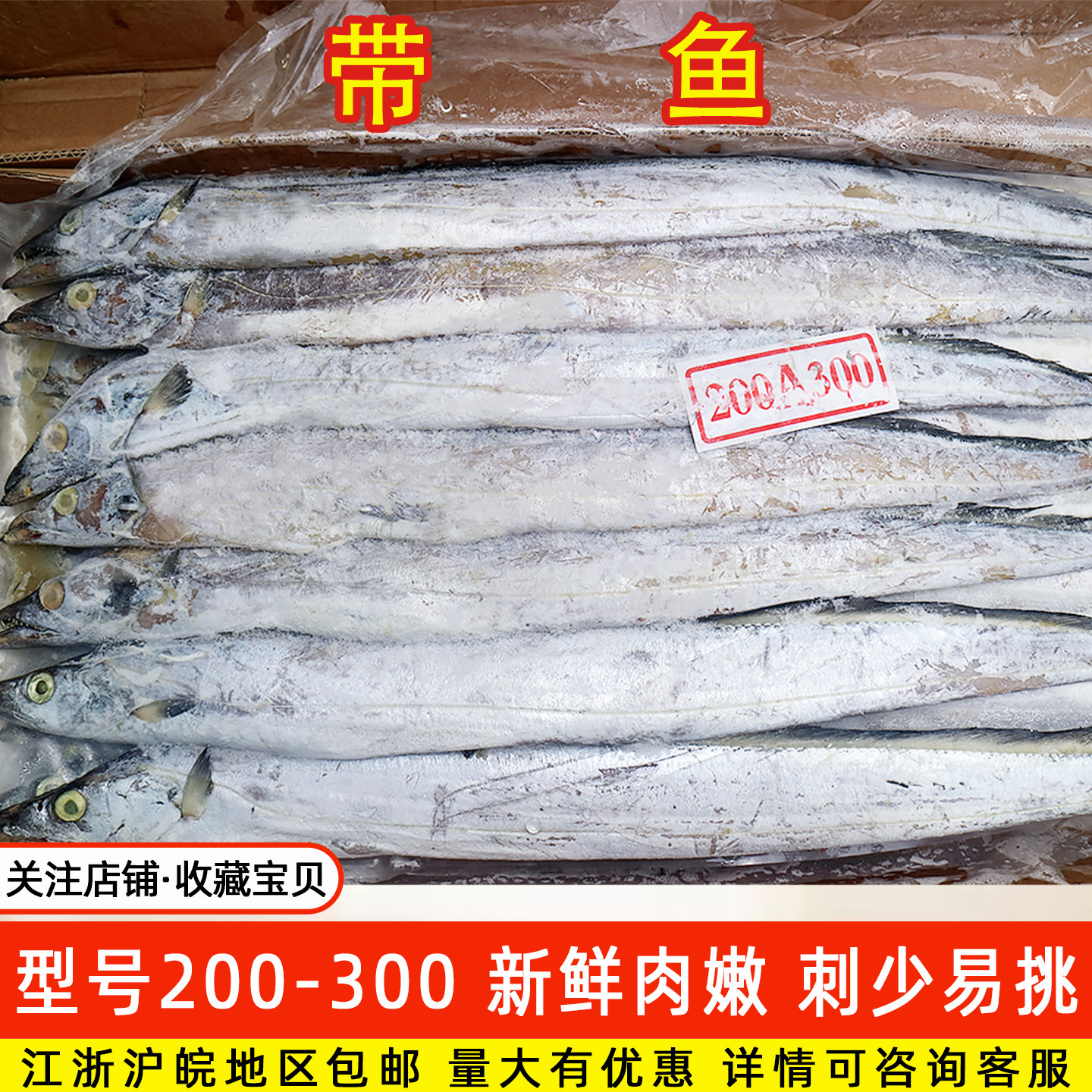 海鲜水产鲜活带鱼新鲜冷冻