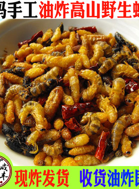 湖北恩施野生蜂蛹油炸蜂