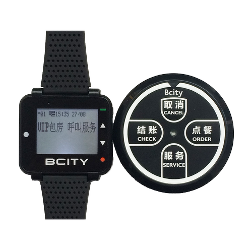 Bcity/比西特无线呼叫器工厂银行餐厅茶楼网吧无线呼叫器服务铃