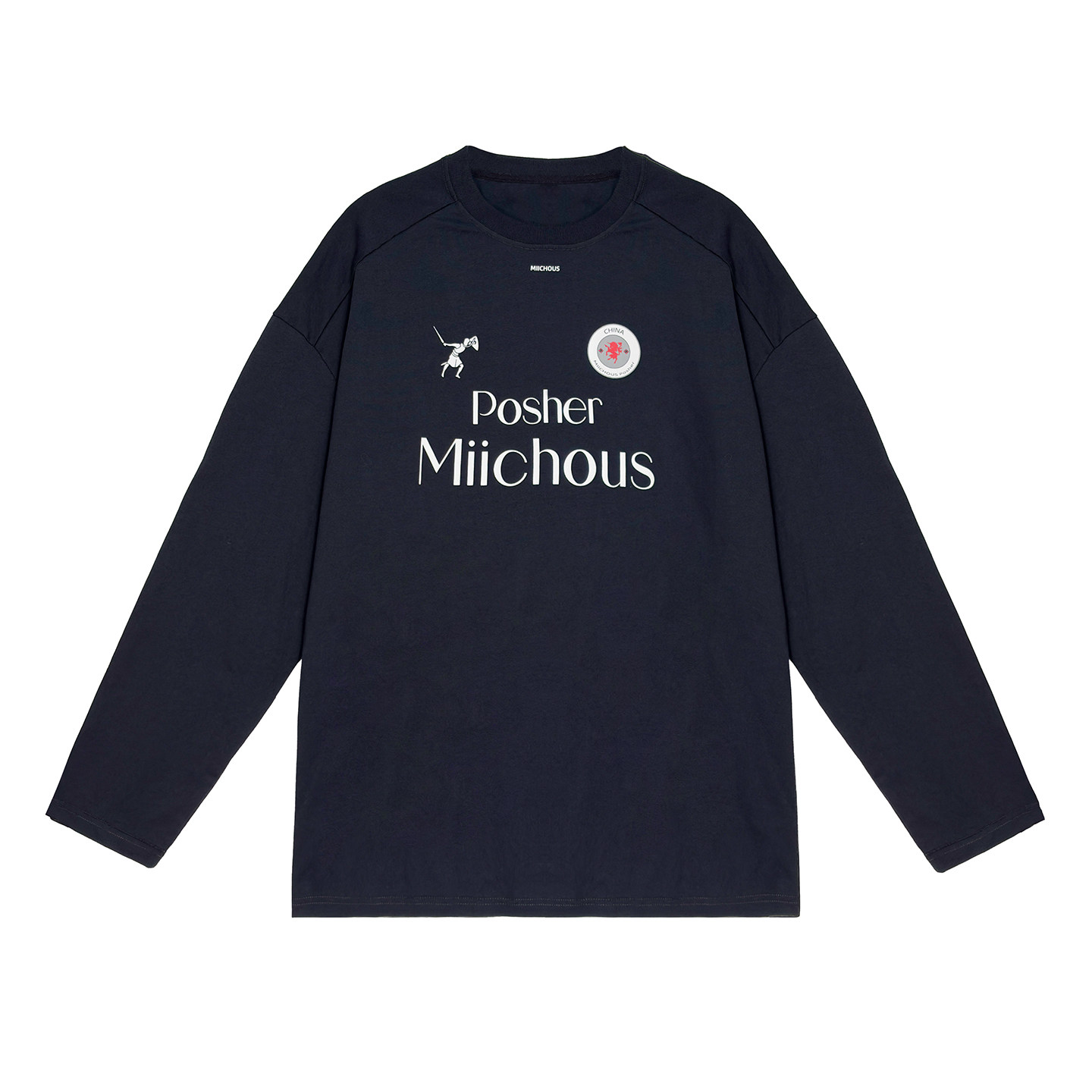 MIICHOUS米丘寺 M11 纯棉春夏运动抗菌跑步骑行训练服圆领长袖T恤