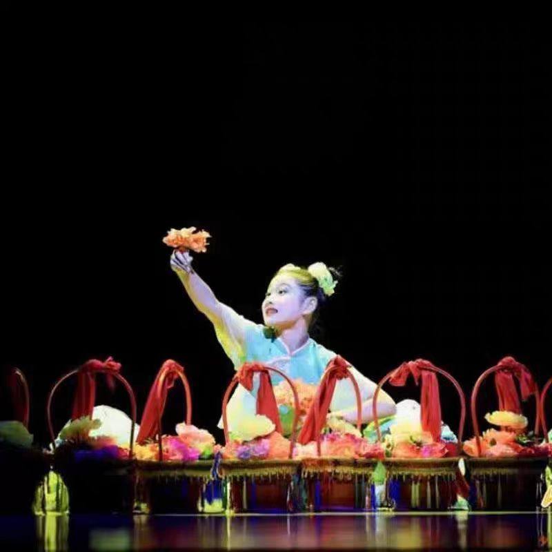 六一少儿舞蹈花挑花喜庆节目挑花花演出服花篮道具桃花挑挑舞蹈服,童装/婴儿装/亲子装,儿童演出服,淘宝优惠券,粉丝福利购,淘宝优惠卷