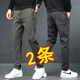 加绒休闲裤 子青年时尚 男修身 秋冬季 直筒潮流百搭男士 裤 运动男裤 潮