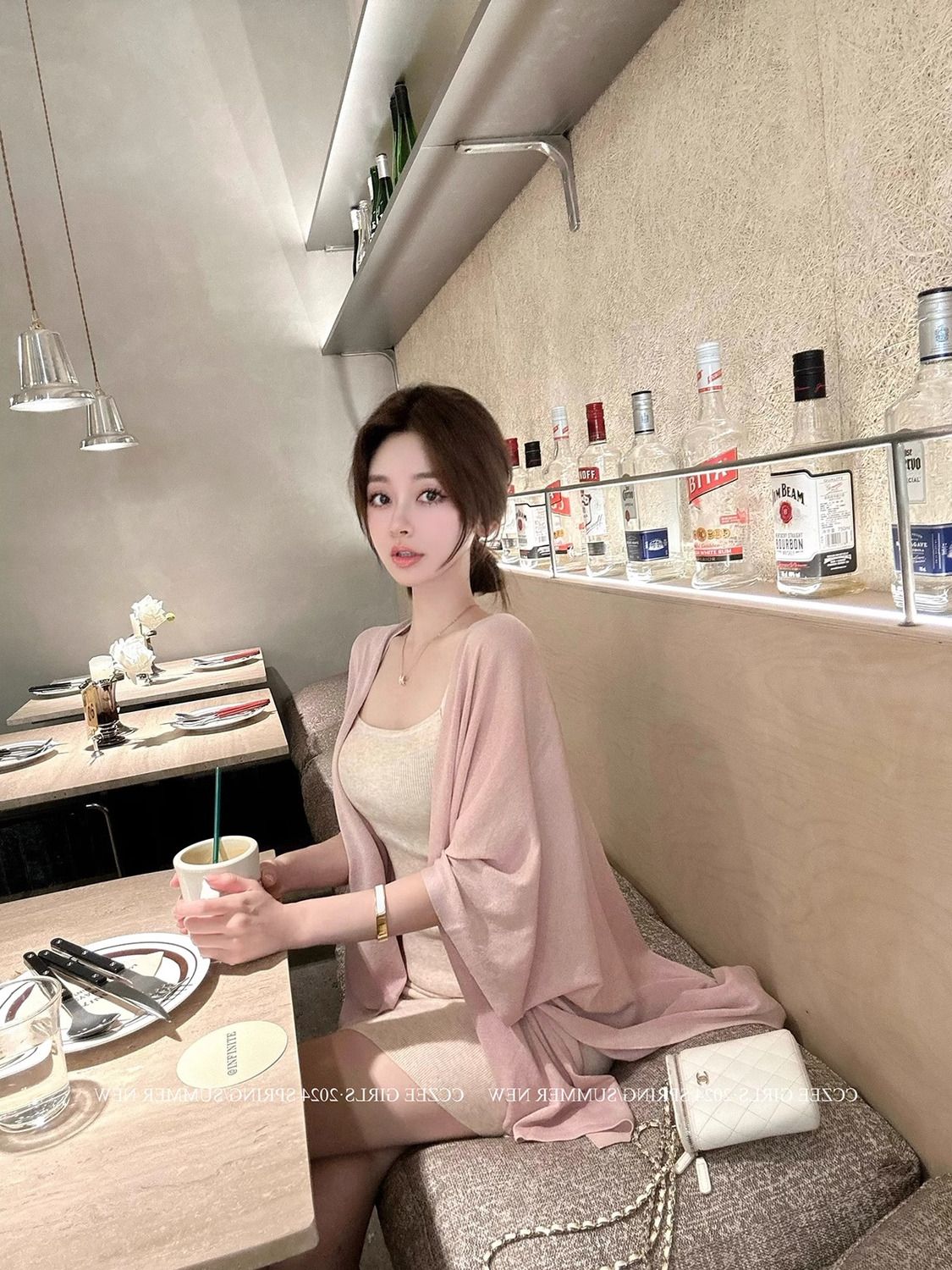 一整套女夏收腰显瘦吊带连衣裙