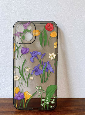 清新小花适用iPhone17Promax苹果16防摔15Pro华为P80软nova13vivoiqoo荣耀90OPPOReno14小米12手机壳一加11女
