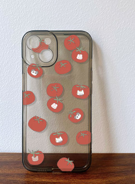 可爱手绘番茄iPhone15/16promax苹果11/12/13/14手机壳OPPOReno12华为p70小米13vivos18x200荣耀真我GT适用1+
