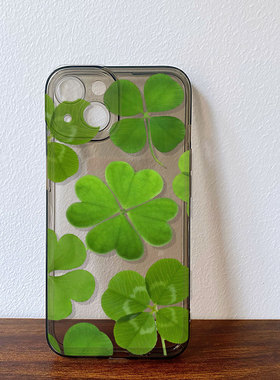 幸运四叶草适用iPhone15Pro苹果16promax防摔13华为P70软mate20vivox100荣耀90OPPOReno11小米14手机壳iQOO12