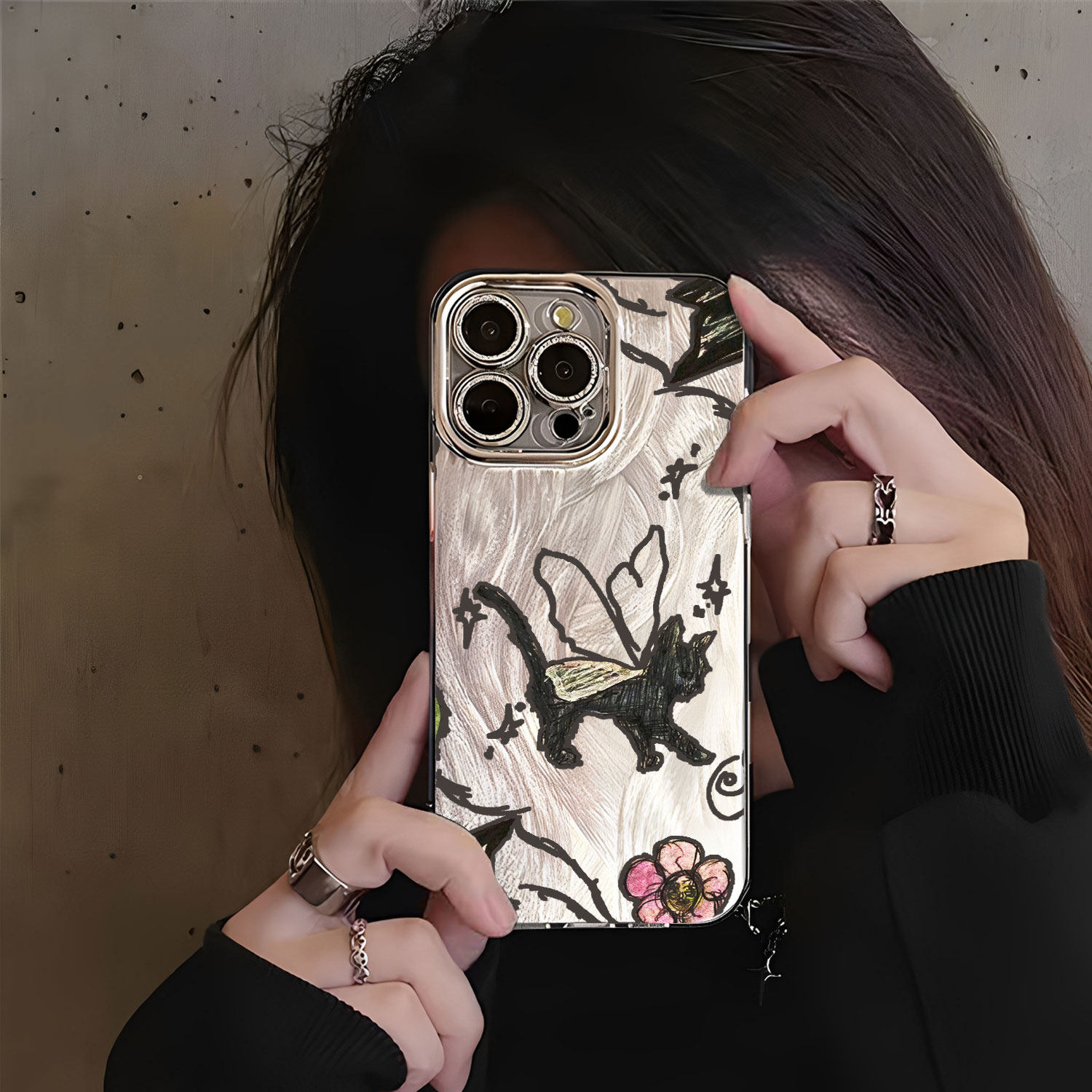 适用苹果15ProMax手机壳iphone16plus新14高级感蝴蝶猫咪ip13全包12防摔xs镜头膜11保护套华为oppo女vivo,3C数码配件,手机保护套/壳,淘宝优惠券,粉丝福利购,淘宝优惠卷