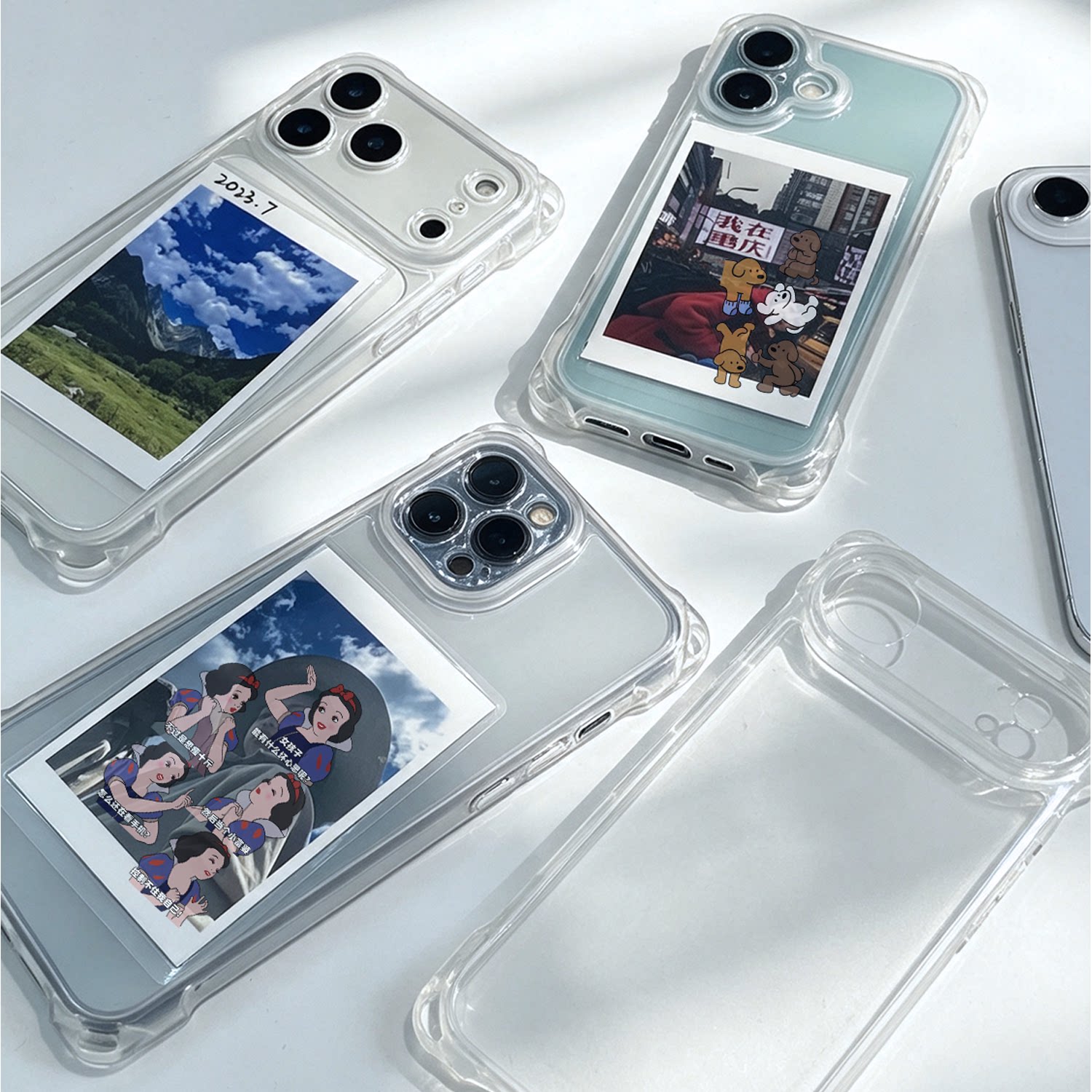 四角防摔纯色透明壳软适用于iPhone17Promax华为mate80vivo苹果16OPPOReno15小米13一加红米荣耀500手机壳软4