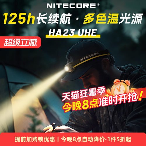 奈特科尔HA23UHE头灯长续航AAA