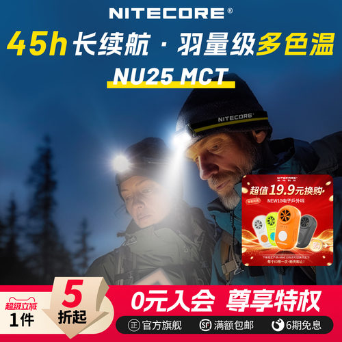 奈特科尔NU25/NU25UL户外头灯