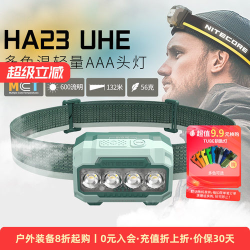 奈特科尔HA23UHE长续航电池头灯