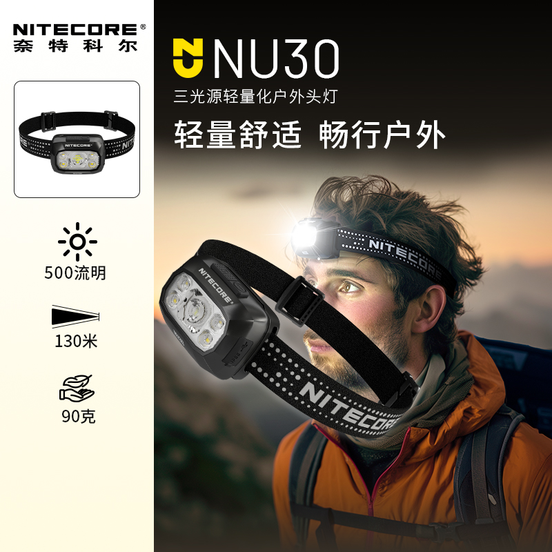 奈特科尔NU30户外头灯
