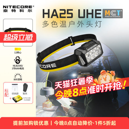 奈特科尔HA25UHE户外头灯