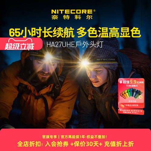 奈特科尔HA27UHE户外强光头灯