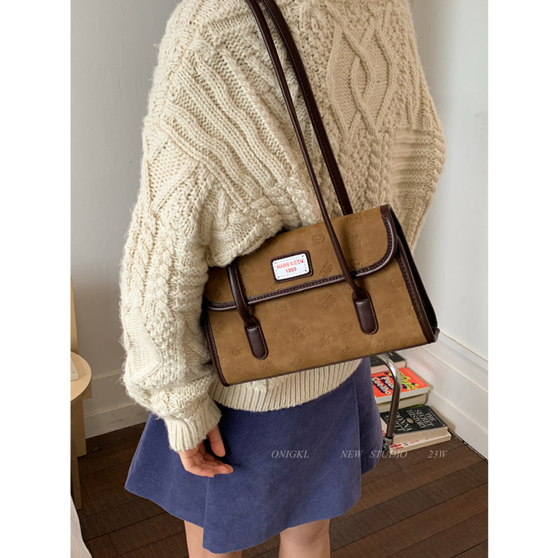 韩系小众复古腋下包包女2025新款秋冬单肩包高级感上班通勤双肩包