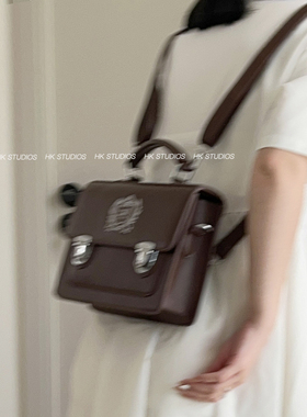 日系JK制服包包女2025新款单肩包学院风背包通勤大容量邮差双肩包