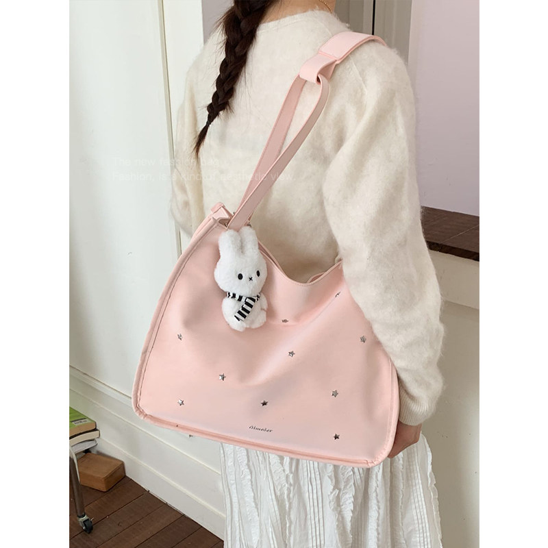 韩系大容量时尚腋下包包女2025新款秋冬单肩包通勤粉色三用托特包,箱包皮具/热销女包/男包,通用款女包,淘宝优惠券,粉丝福利购,淘宝优惠卷