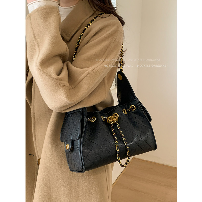 韩国菱格链条包包女2025新款秋冬单肩包高级感轻奢小众通勤托特包,箱包皮具/热销女包/男包,通用款女包,淘宝优惠券,粉丝福利购,淘宝优惠卷