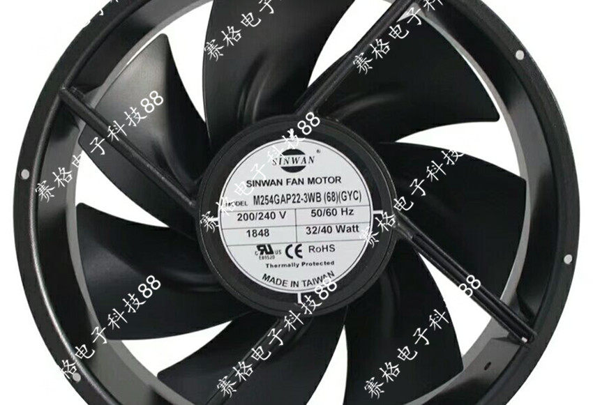 正品信湾 Sinwan M254GAP22-3WB 200/240V 全金属耐高温散热风扇