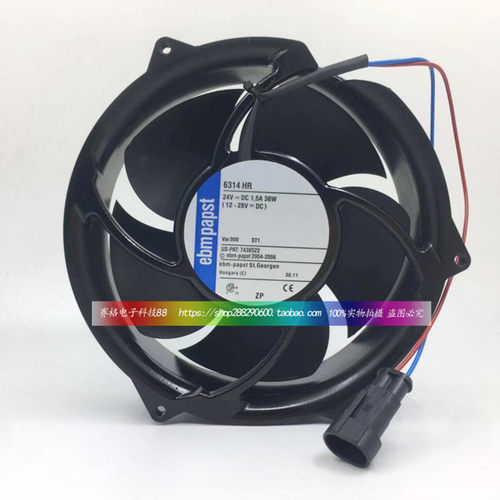 全新原装德国6314HR-900 abb变频器风扇 17CM带插头17251 24V 36W