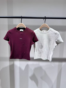 T恤2026春新品 短款 正品 圆领正肩弹力棉MBF1TEE035 active系列