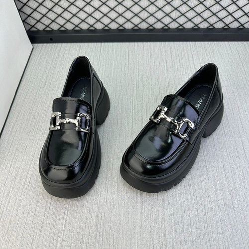 巴迪雅厚底乐福鞋英伦增高小皮鞋