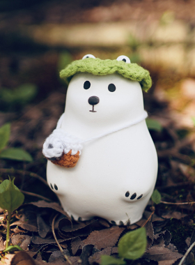 适野小熊摆件白色卡通桌面