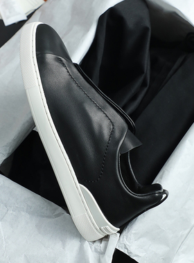 天花板~经典Triple Stitch交叉弹力带男士一脚蹬休闲鞋 空胶工艺