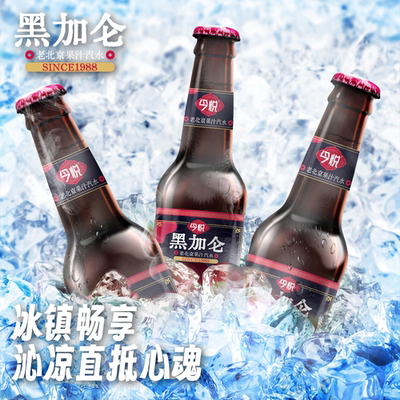 老北京汽水 今悦黑加仑果汁汽水 玻璃瓶碳酸饮料 330ml/瓶
