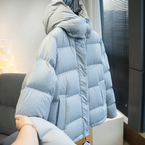 虫小小95白鸭绒连帽五格羽绒服