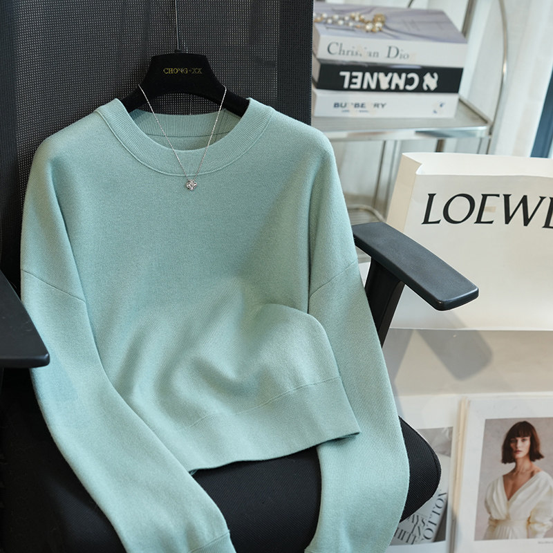 虫小小 休闲时尚圆领宽松显瘦短款针织卫衣女外套上衣秋冬季A60G,女装/女士精品,毛针织衫,淘宝优惠券,粉丝福利购,淘宝优惠卷