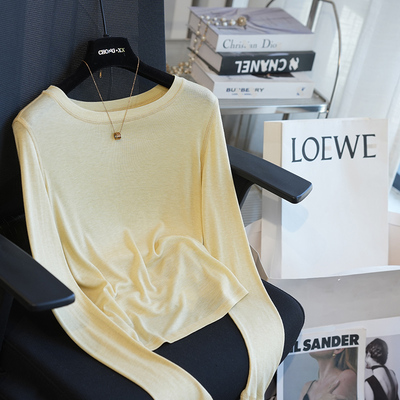 虫小小莱赛尔圆领修身长袖T恤