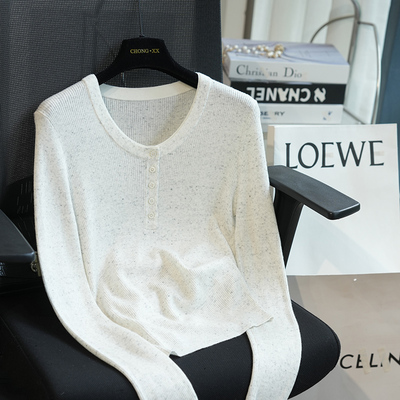 虫小小100羊毛假两件针织衫