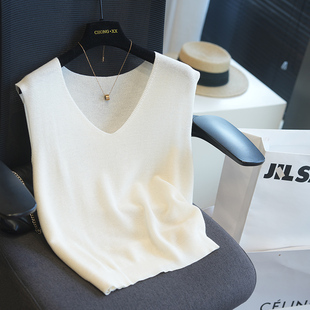 针织背心女叠穿马甲A109B 日系老钱风V领无袖 虫小小 2026春夏新款