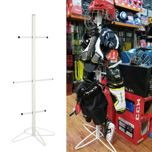 新款冰球护具架立式冰球架可放头盔手套护具冰球架子晾干架不占地