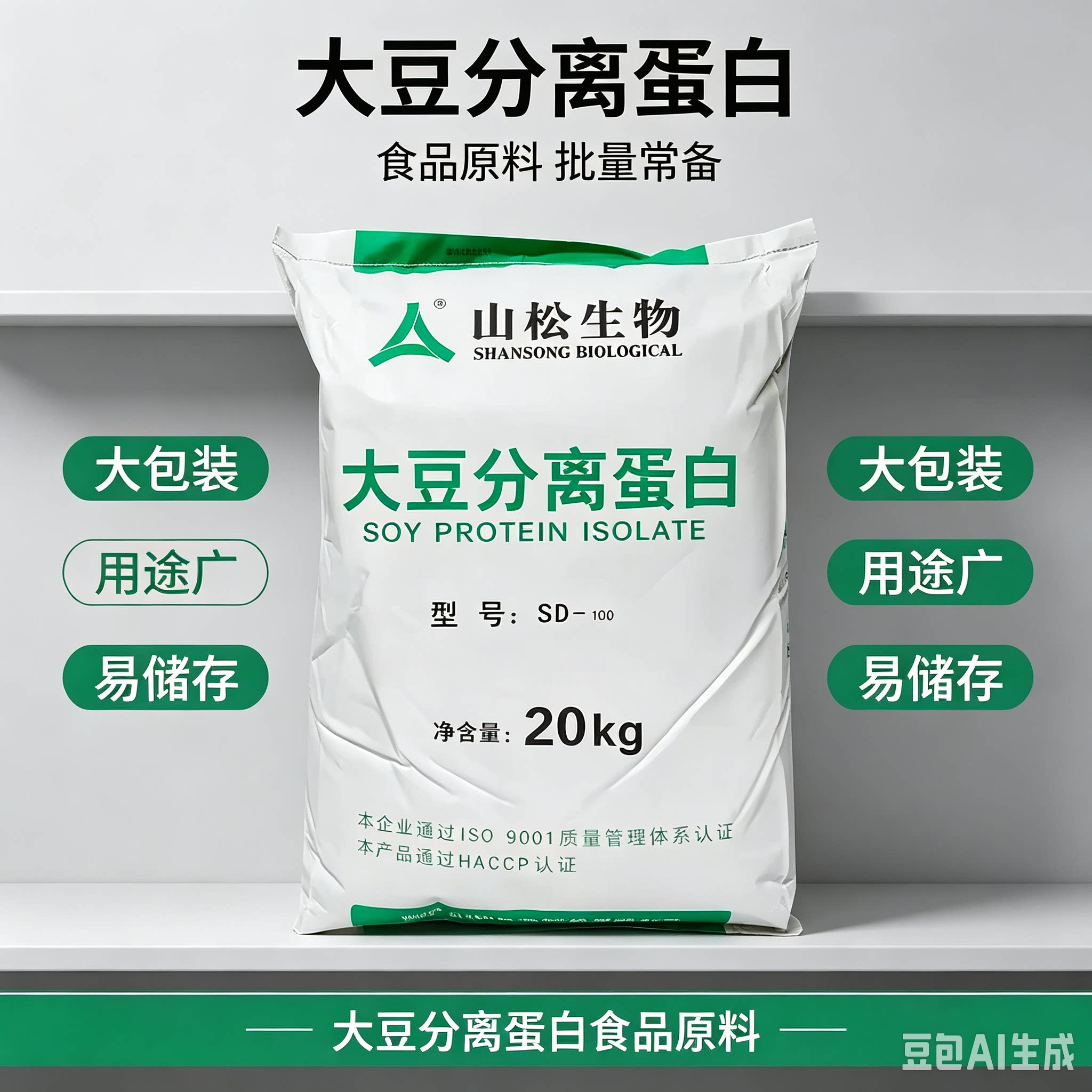 山松大豆分离蛋白食品级非转基因特色/复合食品添加剂
