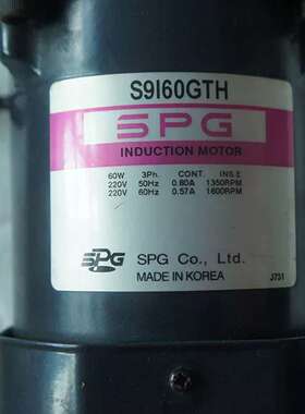 韩国SPG进口调速电机S9I60GTH，功率60W，22-议价