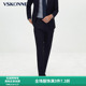 子 男意大利纯羊毛藏青中腰直筒西裤 VSKONNE威斯康尼商场同款 西裤
