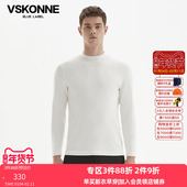 VSKONNE威斯康尼商场同款 长袖 T恤男黑白色棉莫代尔中青年长T恤男