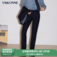 意大利VBC进口100%羊毛藏青色西裤 套西裤 春夏商场同款 VSKONNE新品