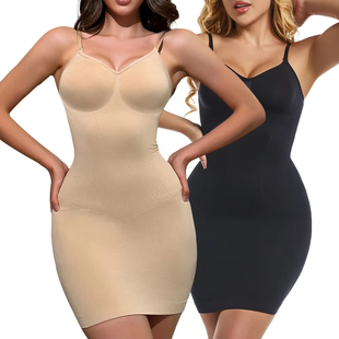moly外穿连衣裙弹力塑形SKIMS紧身收腰性感显瘦美体无缝包臀吊带