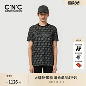 T恤商场同款 老花云感短袖 大牌短T 春秋新款 CNC男装