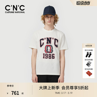 经典 新款 美式 短袖 CNC男装 T恤男LOGO印花T恤半袖 26夏季