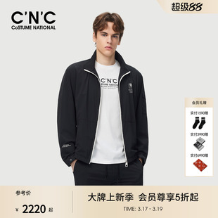 夹克氨锦混纺透气薄外套 黑色运动男士 CNC男装 26早春新款