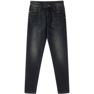 【大牌直降】CNC男装秋季直筒牛仔裤男士意大利轻奢水洗牛仔裤