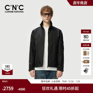 薄款 潮牌黑色棉服男款 保暖立领logo 秋冬新款 CNC男装