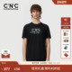 CNC男装 T恤男 彩色字母LOGO潮流轻奢圆领莫代尔微弹短袖 24夏季 新款